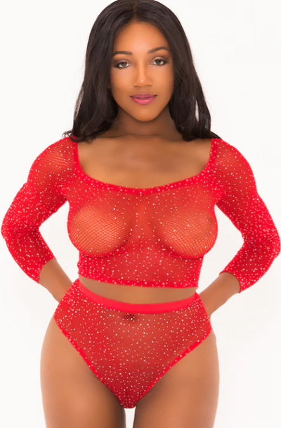 Bling Crop Top Set