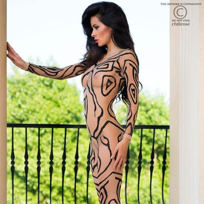 Zebra Look Bodystocking