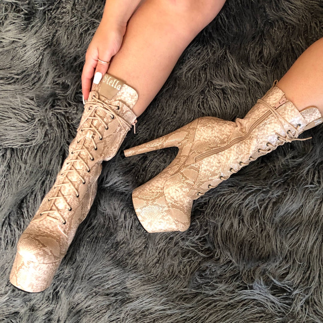 Snake Print Heels