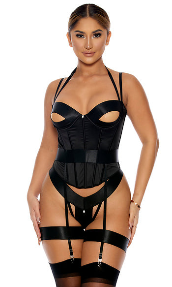 Wide Band Bustier Set